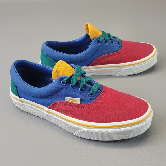 Vans Primary Color Block Youth Sz 3 Red Blue Green Casual Comfort Sneaker Shoes‎ - Picture 1 of 16